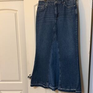 Zara Dark Blue Maxi Denim Skirt